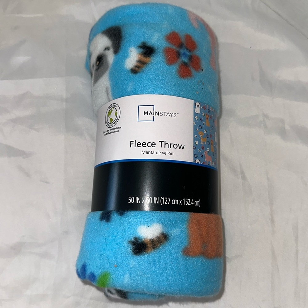 Mainstays fleece throw Dog Lover 50 x 60